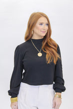 Load image into Gallery viewer, Urban Mock Neck Knit Top- Black
