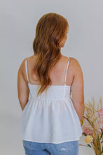 Load image into Gallery viewer, Maui Peplum Top- White
