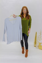Load image into Gallery viewer, Effortless Oversized Long Sleeve Top- Grey
