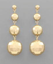 Load image into Gallery viewer, Triple Disco Ball Drop Earrings

