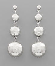 Load image into Gallery viewer, Triple Disco Ball Drop Earrings
