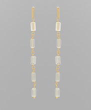 Load image into Gallery viewer, Glass Linear Drop Earrings
