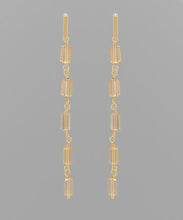 Load image into Gallery viewer, Glass Linear Drop Earrings
