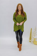 Load image into Gallery viewer, Effortless Oversized Long Sleeve Top- Olive
