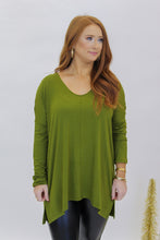 Load image into Gallery viewer, Effortless Oversized Long Sleeve Top- Olive
