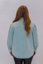 Load image into Gallery viewer, All The More Denim Button Down- Sage
