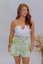 Load image into Gallery viewer, Pistachio Printed Belted Shorts
