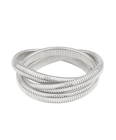 3 Row Herringbone Layered Bracelet
