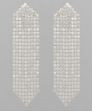 Load image into Gallery viewer, Triangle &amp; Mesh Drop Earrings
