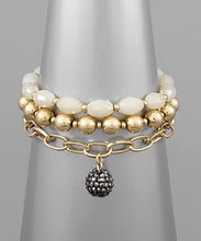 Load image into Gallery viewer, Fireball Charm Chain &amp; Bead Bracelet
