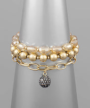Load image into Gallery viewer, Fireball Charm Chain &amp; Bead Bracelet

