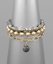 Load image into Gallery viewer, Fireball Charm Chain &amp; Bead Bracelet
