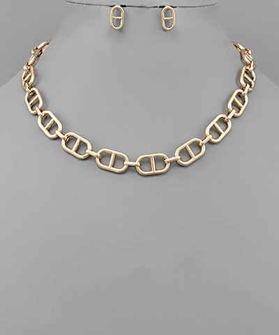 Anchor Chain Necklace Set