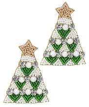 Load image into Gallery viewer, Seed Bead Tree Earrings
