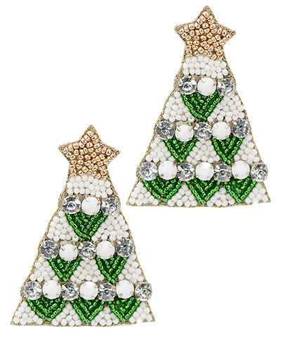 Seed Bead Tree Earrings