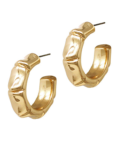 Bold Bamboo Shape Hoops
