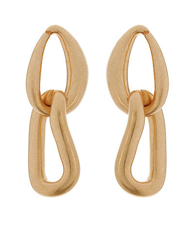 Linked Irregular Shaped Chain Earrings