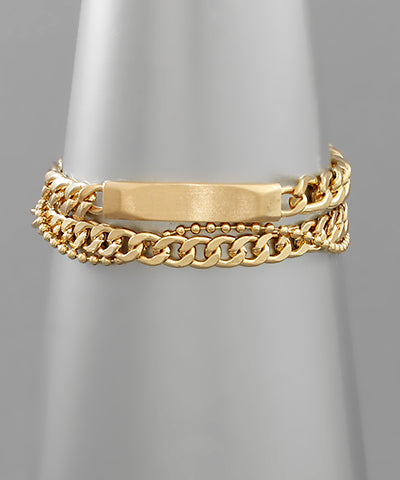 Bar & Multi Chain Bracelet