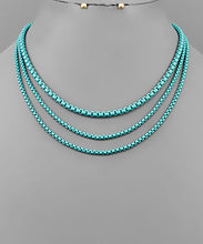 Load image into Gallery viewer, Color Box Chain Layered Necklace
