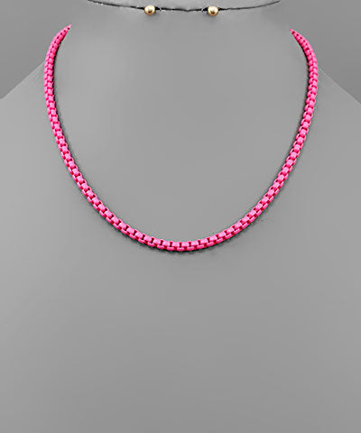 Color Box Chain Necklace