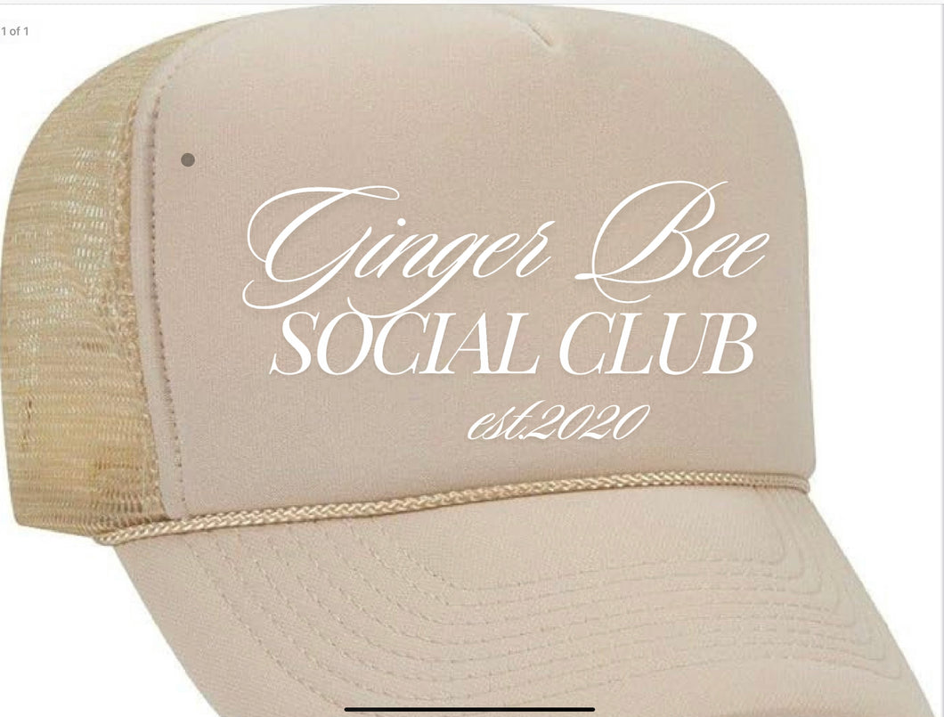 Ginger Bee Social Club Trucker Hat