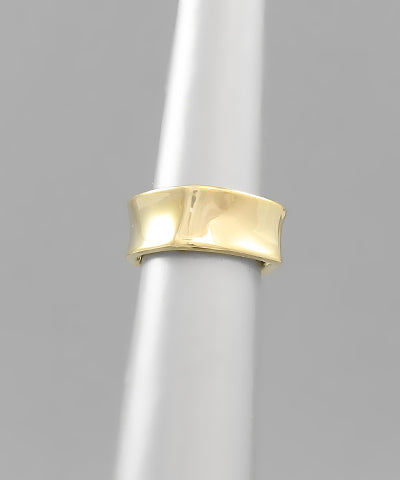 Brass Square Cuff Ring