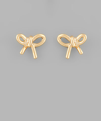 Brass Ribbon Earrings