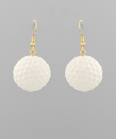 Golf Ball Drop Earrings
