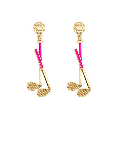 Golf Club Drop Earring