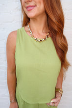 Load image into Gallery viewer, Cooper Linen Blouse Set-Lime
