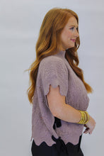 Load image into Gallery viewer, Babe Scallop Side Tie Sleeveless Sweater-Mocha
