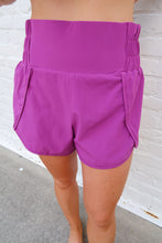 Load image into Gallery viewer, Good Vibes Highwaisted Athletic Shorts- Wine
