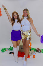 Load image into Gallery viewer, No Games Halter Neck Knit Top- White
