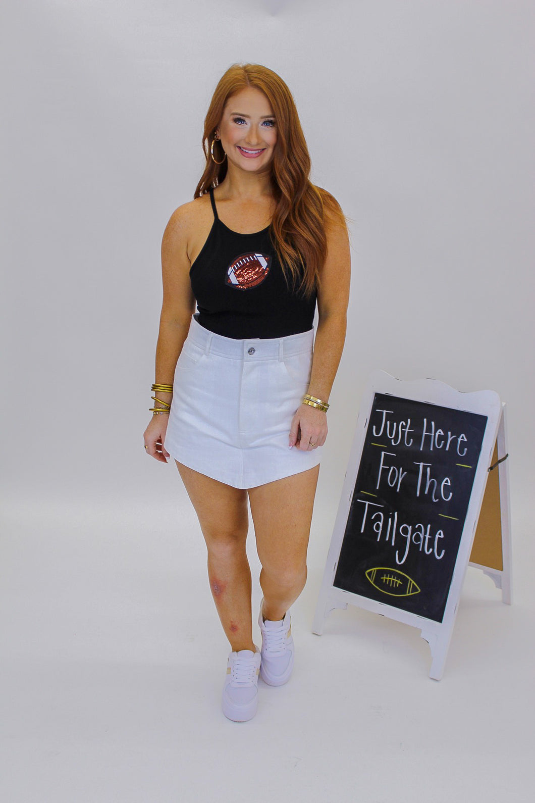 Kickoff Racerback Crop Top-Black