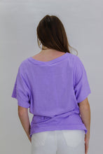 Load image into Gallery viewer, Necessary Love Oversized V Neck Tee- Lavender
