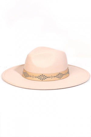 Metallic Studded Strap Cowboy Hat