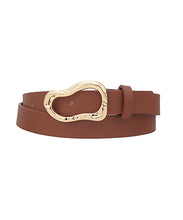 Load image into Gallery viewer, Hammered Oval Leather Belt
