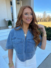 Load image into Gallery viewer, Carter Denim Top- Denim
