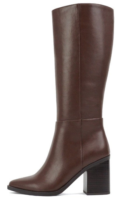 Vapor Pointed Toe Chunky High Heel Dressy Boots