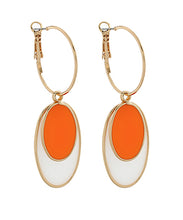 Load image into Gallery viewer, Gameday: Oval Dangle Hoops
