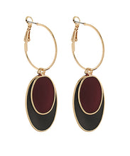 Load image into Gallery viewer, Gameday: Oval Dangle Hoops
