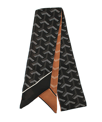 Printed Arrow Pattern Narrow Scarf