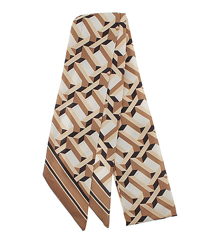 Printed Pattern Narrow Scarf