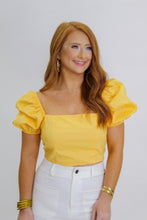 Load image into Gallery viewer, Not a Chance Puff Sleeve Crop- Martigold
