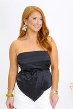 Load image into Gallery viewer, Greece Scarf Tube Top- Black
