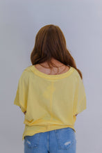 Load image into Gallery viewer, Necessary Love Oversized V Neck Tee- Golden
