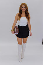 Load image into Gallery viewer, Finley Strapless Leather Top-White
