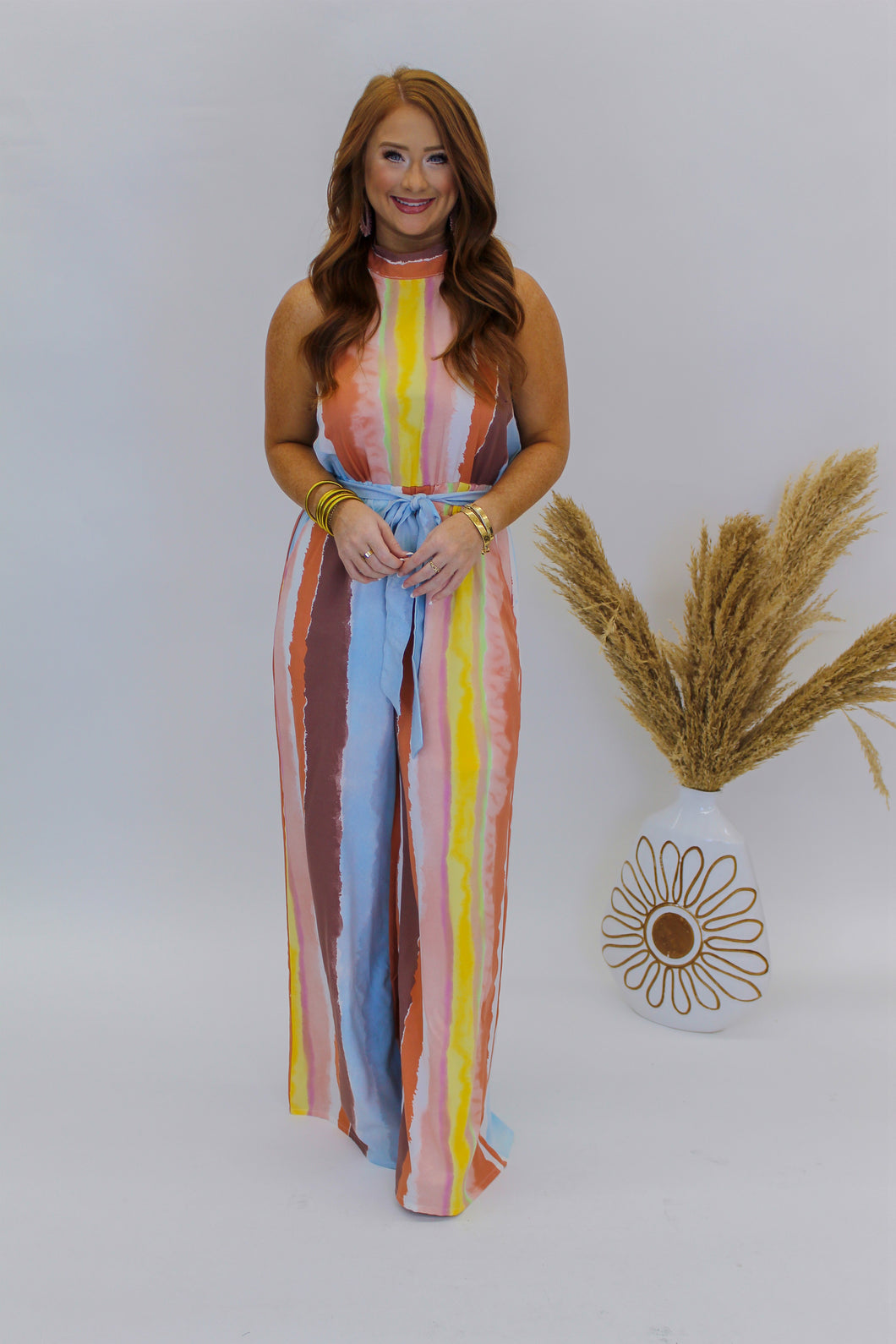 Extra Sweet Halter Sleeveless Jumpsuit