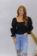 Load image into Gallery viewer, Sweet Kisses Smocked Peplum Top
