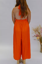 Load image into Gallery viewer, Dreamy Halter Neck Jumpsuit- Orange
